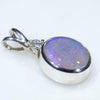 Silver Opal Pendant Side View