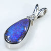 Sterling Silver- Solid Boulder Opal- Natural Diamond