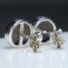 Australian Boulder Opal Matrix Silver Earrings (8mm x 8mm) Code - SE424