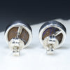 Silver Solid Opal Studs Rear View