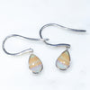 Natural Australian Boulder Opal Silver Earring (7mm x 4.5mm) Code -SE373