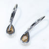 Silver Solid Opal Earrings Rear View