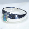 Natural Boulder Opal Mens Silver Ring - Size 10.5 Code-SM116