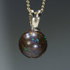 Australian Boulder Opal Matrix Gold Pendant (9mm x 9mm) Code -GB5