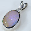Sterling Silver- Solid Boulder Opal - Natural Diamond