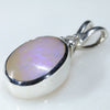 Silver Opal Pendant Side View