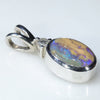 Silver Opal Pendant Side View 