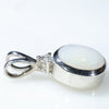 Silver Opal Pendant Side View