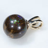 Australian Boulder Opal Matrix Gold Pendant (9mm x 9mm) Code -GB5
