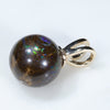Australian Boulder Opal Matrix Gold Pendant (9mm x 9mm) Code -GB5