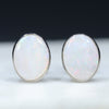 Natural Australian White Opal SilverStuds