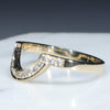 Gold and Diamond Matching Fitted Wedding Band