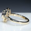 Natural Australian Solid Opal and Diamond Gold Engagement and Wedding ring Set  Size - 6.25 Code - DWB6