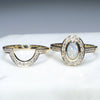 10k Gold - Solid Boulder Opal - Natural Diamonds