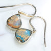 Natural Australian Boulder Opal Gold Earrings (9.5mm x 8mm) Code GE83