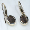Gold Opal Earrings Rear View