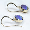 Natural Australian  Boulder Opal Gold Earrings (8.5 x 8.5mm) Code GE82