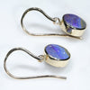 Gold Opal Earrings Side View