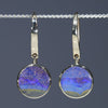 Natural Australian Boulder Opal Gold Earrings