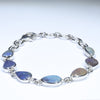 Natural Australian Boulder Opal Silver Bracelet