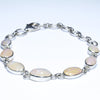 Natural Australian Boulder Opal Silver Bracelet