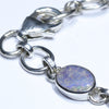 Australian Boulder Opal Silver Bracelet 15cm -18cm Code-SIV04