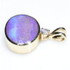 Natural Australian Boulder Opal and Diamond Gold Pendant (10mm x 13mm) Code - EP05