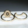 Natural Australian Boulder Opal and Diamond Gold Engagement and Wedding Ring Set  Size - 7 Code - DWB5