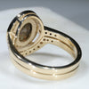 Natural Australian Boulder Opal and Diamond Gold Engagement and Wedding Ring Set  Size - 7 Code - DWB5