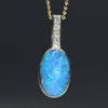 Natural Australian Boulder Gold and Diamond Pendant