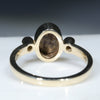 Gold Solid Opal Ring Rear View