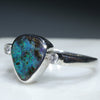 Sterling Silver - Solid Boulder Opal - Natural Diamonds