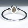 Silver Solid Opal Ring rear View