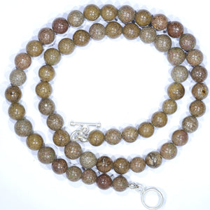 Natural Australian Sandstone Matrix Opal Bead Necklace