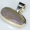 Natural Australian Opal Gold Pendant (13mm x 7mm) Code -EP43
