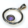 Gold Solid Opal Pendant Rear View