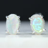 Natural Australian Crystal Opal Studs