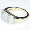 Gold Opal Ring Semi Side View