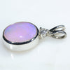 Silver Opal Pendant Side View