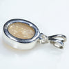 Silver Solid Opal Pendant Rear View