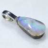Silver Solid Opal Pendant Side View