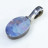 Natural Australian Boulder Opal Silver Pendant with Silver Chain (9.5mm x 7mm) Code -SD117