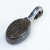 Silver Solid Opal Pendant Rear View