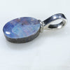 Silver Opal Pendant Side view
