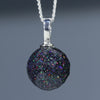 Natural Australian Matrix Opal Silver Ball Pendant
