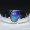 Natural Australian Boulder Opal Silver Ring