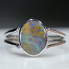 Nat Australian Boulder Opal Silver Ring