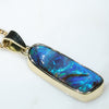 Natural Australian Boulder Opal18k Gold Pendant (18.5mm x 7mm) Code -EP46