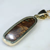 Gold Solid Opal Pendant Rear View