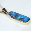Gold Opal Pendant Side View
